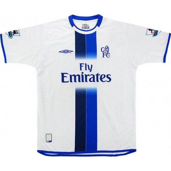 Tailandia Camiseta Chelsea Replica Segunda Ropa Retro 2003 2005 Blanco